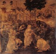 LEONARDO da Vinci The adoration of the Konige painting